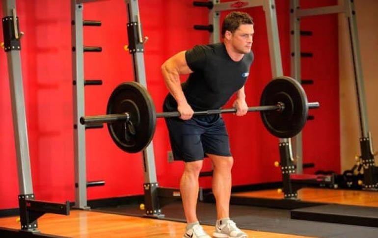 Bent-over barbell row